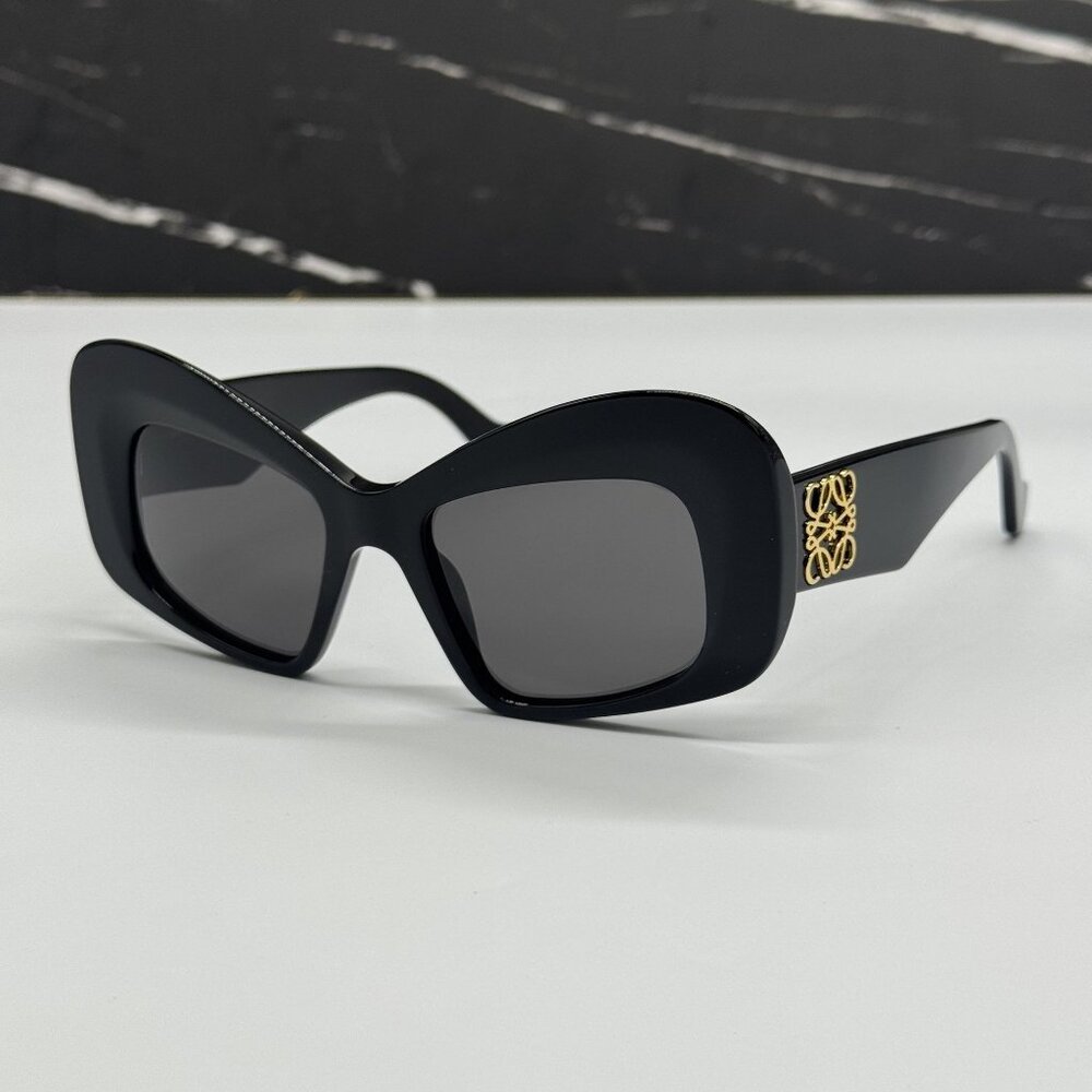NEW LOEWE LW40128I 01A BLACK/GRAY WOMEN SUNGLASSES LOEWE